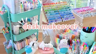 Desk  stationery organization makeover ✧･ﾟ⋆୨୧˚ [upl. by Togram]