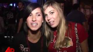 Fans Celebrate Blackhawks Stanley Cup Title [upl. by Asiled]