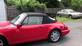 HOW TO OPEN THE ROOF ON A 1991 PORSCHE 911 C4 CLASSIC CAR [upl. by Pickard]