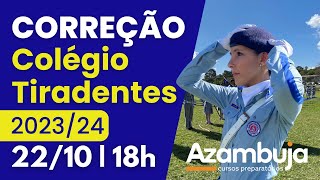 Correção Prova do Colégio Tiradentes da Brigada Militar 202324  CURSOS AZAMBUJA [upl. by Werd]