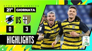 Sampdoria vs Parma 03  La squadra di Pecchia corre in vetta  HIGHLIGHTS SERIE BKT 2023  2024 [upl. by Crofton795]