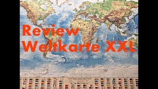 Review Weltkarte XXL deutsch [upl. by Onitram422]