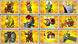 Every Zombot Fight Plants vs Zombies 2 Mod Max Level Plants Power Up vs All Zomboss Primal PVZ 2 [upl. by Aicila88]