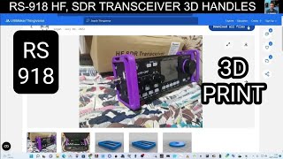 RS918 HF  SDR TRANSCEIVER  3D PRINT HANDELS [upl. by Nrehtac]