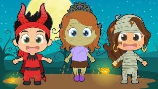 CINCO BEBES DE HALLOWEEN con Disney Junior 🎃 Canciones educativas para niños [upl. by Amahcen272]