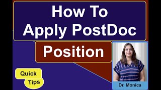 Find Postdoc Position  Steps to Apply for Postdoc Position [upl. by Llenel]