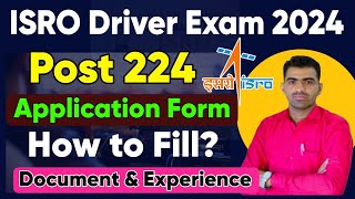 Form केसे भरें  ISRO URSC Vacancy 2024  Syllabus Selection Process Experience amp Documents [upl. by Solhcin]