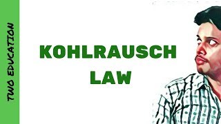 Electrochemistry Class 12 Kohlrausch Law [upl. by Palgrave]