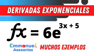 CÁLCULO DIFERENCIAL Derivada de la Función Exponencial paso a paso matematicas [upl. by Becky]