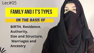 Family and Its Types in Urdu Hindi  Types of family in sociology  sociology for UPSC CSS PPSC [upl. by Enirok]