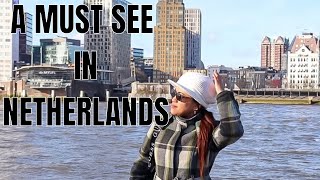 Things to do in Rotterdam Netherlands  Oude Haven and Erasmus Bridge  Travel Vlog [upl. by Enier822]