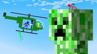 Stickman VS Minecraft Creeper Apocalypse  AVM Shorts Animation [upl. by Jolene]