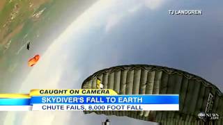 Skydiving Accident Both Parachutes Fail Caught on Tape  Video  ABC News [upl. by Josee]