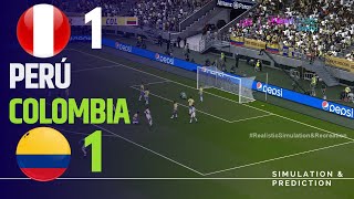 PERÚ 11 COLOMBIA  Resumen • Eliminatorias Sudamericanas 2024 SimulaciónRecreación [upl. by Trub]