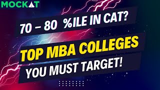 Top MBA Colleges to Apply for  70  80 CAT 2023 Percentile  Mockat [upl. by Herv257]