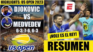 CAMPEÓN Novak Djokovic vs Daniil Medvedev  RESUMEN HIGHLIGHTS  FINAL  US Open 2023 [upl. by Janeen]