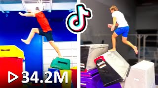 Testing Viral TikTok Trampoline Park Challenges [upl. by Araiek216]