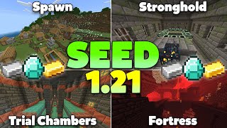 MELHOR SEED PARA SURVIVAL E SPEEDRUN Bedrock amp Pocket Edition 121  Minecraft Seeds [upl. by Ennayoj82]