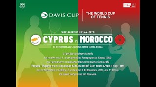 Davis Cup World Group II Playoffs  1st Set  Stylianos Christodoulou CYP Vs Hamza Karmoussi MOR [upl. by Cyn]