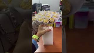 How to make ferrero rocher bouquet with baby breath 🎈 [upl. by Foote]