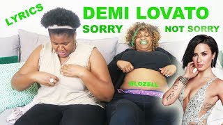 Demi Lovato quotSorry Not Sorryquot Lyrics  GloZell [upl. by Ahsienyt]