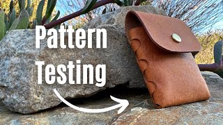 SUPER EASY LEATHER STITCHLESS WALLET  Leather Pattern Testing  ASMR  Beginner Leather Craft [upl. by Gerek]