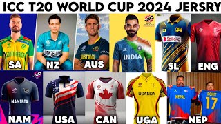 All Teams Jersey for the ICC Mens T20 World Cup 2024  T20 World cup 2024 All Teams Jersey [upl. by Ailbert]