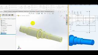 Introduction to SolidWorks Session 3 Shaft with 2 Keyways [upl. by Lluj766]