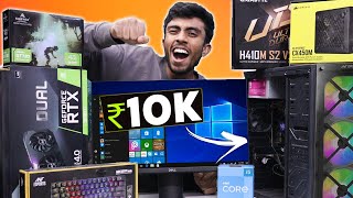 10000 Rs Super Gaming  Editing PC Build⚡With 4GB GPU Worlds Cheapest PC Build 🪛Live Test [upl. by Meier]