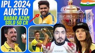 Most Expensive Player in IPL 2024 Auction Starc Pat Cummins  Babar Azam Sold in 50 CR [upl. by Dlorrej17]