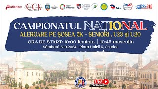 Campionatul National 5 km alergare pe șosea Seniori U23 U20  pe canalul FRAtletism [upl. by Eynttirb]