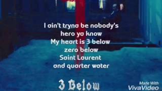 SAINt JHN  3 Below Lyrics [upl. by Yalahs]