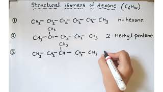 Draw all possible isomers of hexane [upl. by Enamrej369]