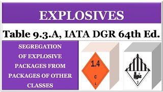 Segregation of Class 1 packages  IATA DGR TABLE 93A [upl. by Pickard]