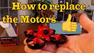 How to replace motors on Eachine E013 Whoop FPV Drone [upl. by Hoo]