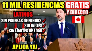 🚨CANADÁ da 11 MIL RESIDENCIAS PERMANENTES GRATIS Y DIRECTO Aplica si cumples con estos requisitos [upl. by Mazel]