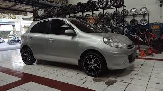 Nissan March Modifikasi Velg Hsrwheel Ring 16 [upl. by Kassaraba789]