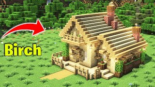 How to Build a Wooden Birch House  Minecraft Tutorial [upl. by Odracer]