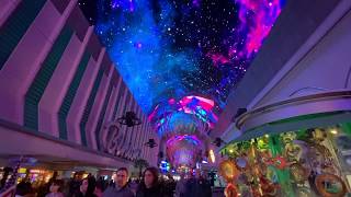 Fremont Street Las Vegas Light Show  Worlds largest video screen [upl. by Anuahc]