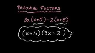 Common Binomial Factors [upl. by Shaddock792]