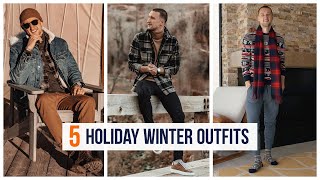 5 Holiday Winter HampM Outfits  Men’s Fashion  Outfit Inspiration [upl. by Bohlen]