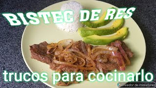 COMO COCINAR BISTEC  bistec encebollado trucos [upl. by Noied]