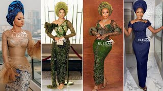 Latest Asoebi Styles 2024  Luxury Green Lace For African Queens 2024  Nigerian Lace Styles 2024 [upl. by Norwood]