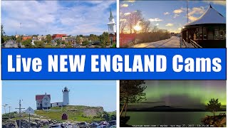 LIVE New England  Webcams  Weather  Relaxing Music Maine Vermont NH MA CT and RI [upl. by Cord556]