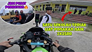 PAGIPAGI ANTAR PONAKAN KE SEKOLAH BAWA ZX25RR  TEMANTEMANNYA PADA WAW  Indonesia Motovlog 286 [upl. by Gwynne749]