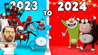 Roblox 2023 vs 2024 Which side will Oggy choose [upl. by Appolonia710]