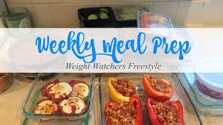 Weekly Meal Prep  Weight Watchers Freestyle  Breakfast lunch snack dinner and dessert prep [upl. by Avitzur]