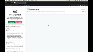 SOL Sniper Bot  How to Use the Bot Configuration [upl. by Notirb]