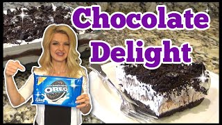 Oreo CHOCOLATE DELIGHT  Simple 4 Layer Dessert Recipe  Easy NOBAKE Chocolate DESSERT Using Oreos [upl. by Sikleb530]