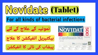 Novidat Tablet Ciprofloxacin Syrup 500mg 250mg Uses Side Effects Urdu Hindi [upl. by Tuppeny53]